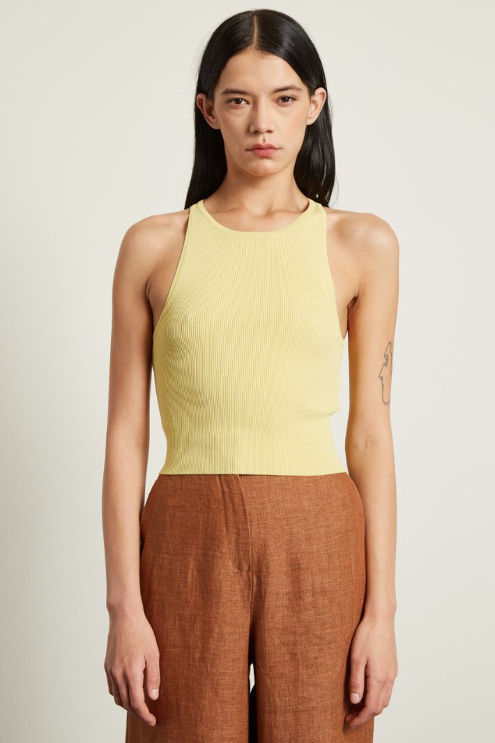 Crop top a coste Fashion Market