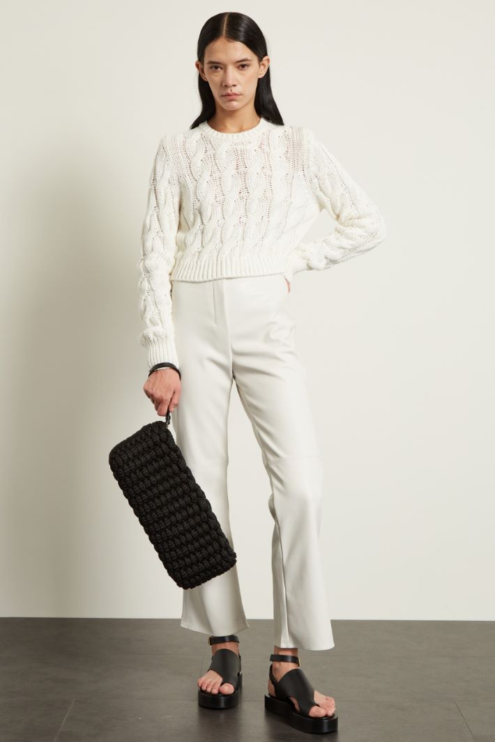 Maglia cropped a trecce Fashion Market