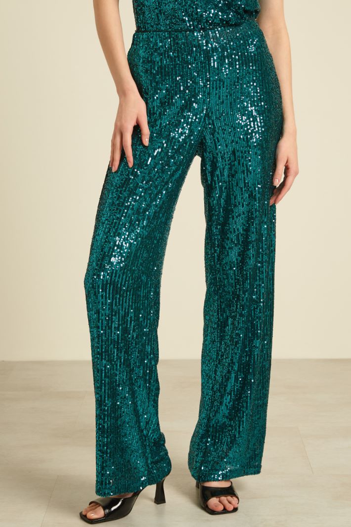 Pantaloni in tulle con pailettes Fashion Market