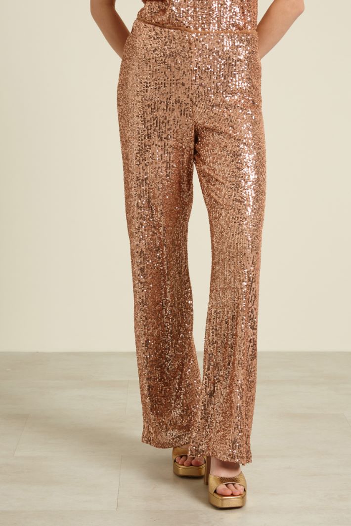 Pantaloni in tulle con pailettes Fashion Market