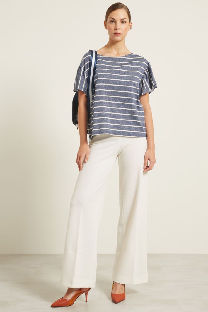 Pantalone effetto piquet Fashion Market Pantalone effetto piquet Fashion Market