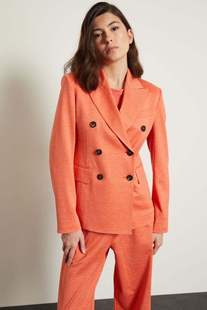 Blazer in jersey effetto denim Fashion Market