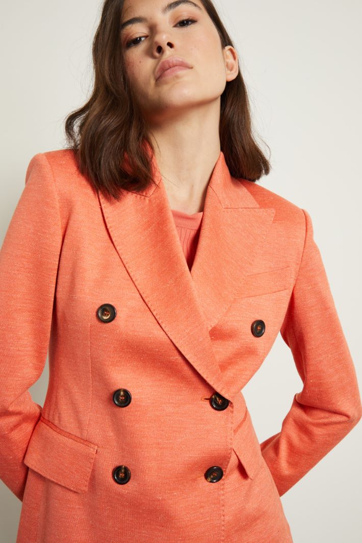 Blazer in jersey effetto denim Fashion Market