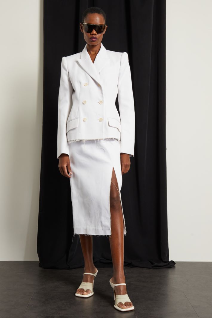 Blazer doppiopetto sfrangiato Fashion Market