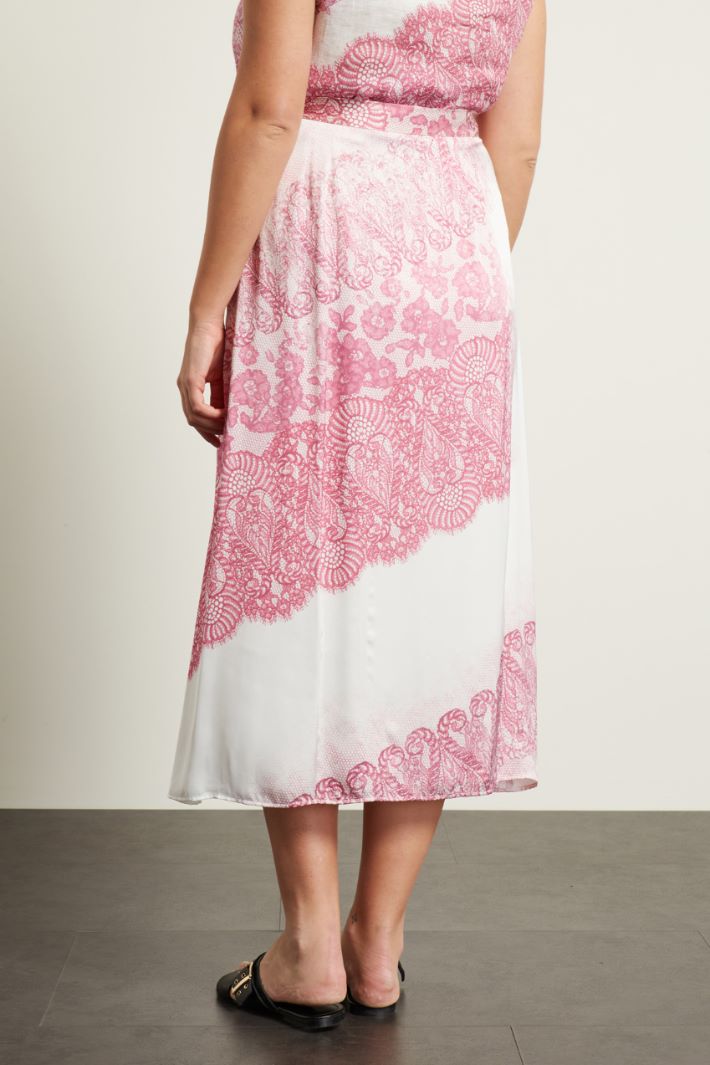 Gonna in raso stampato Fashion Market