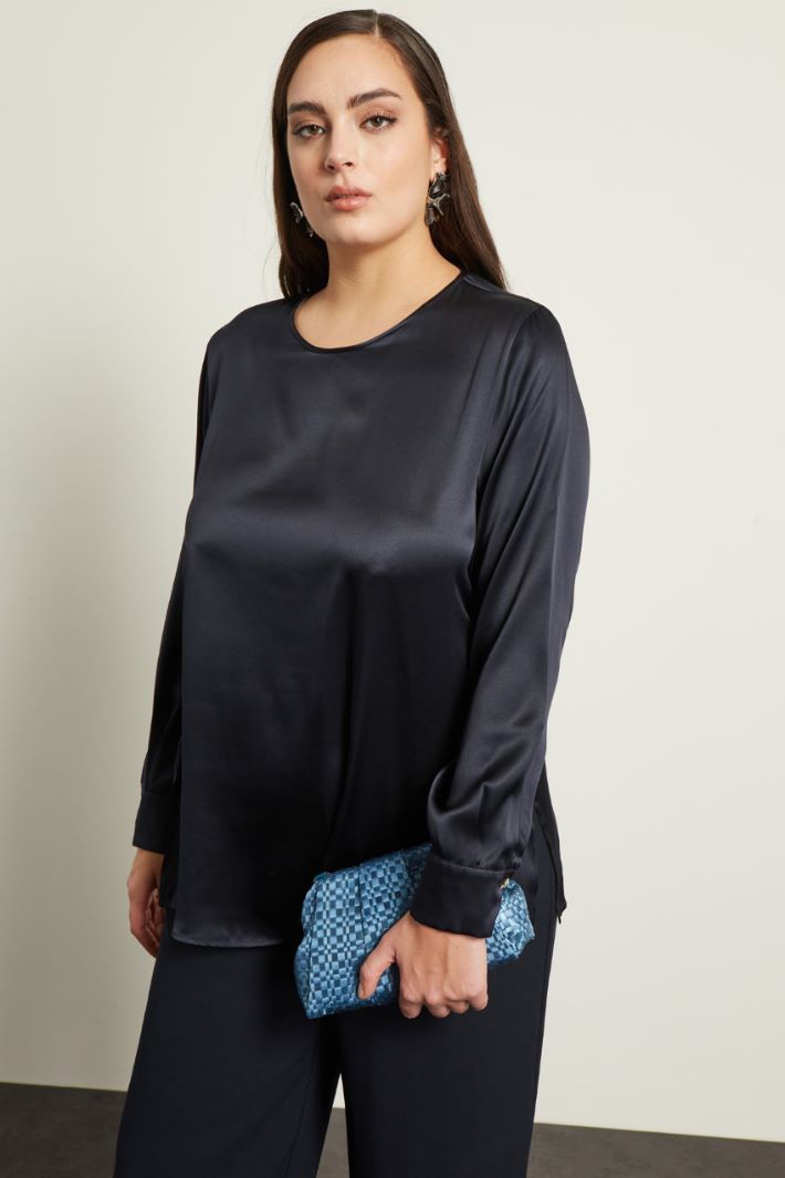 Blusa in raso di seta Fashion Market