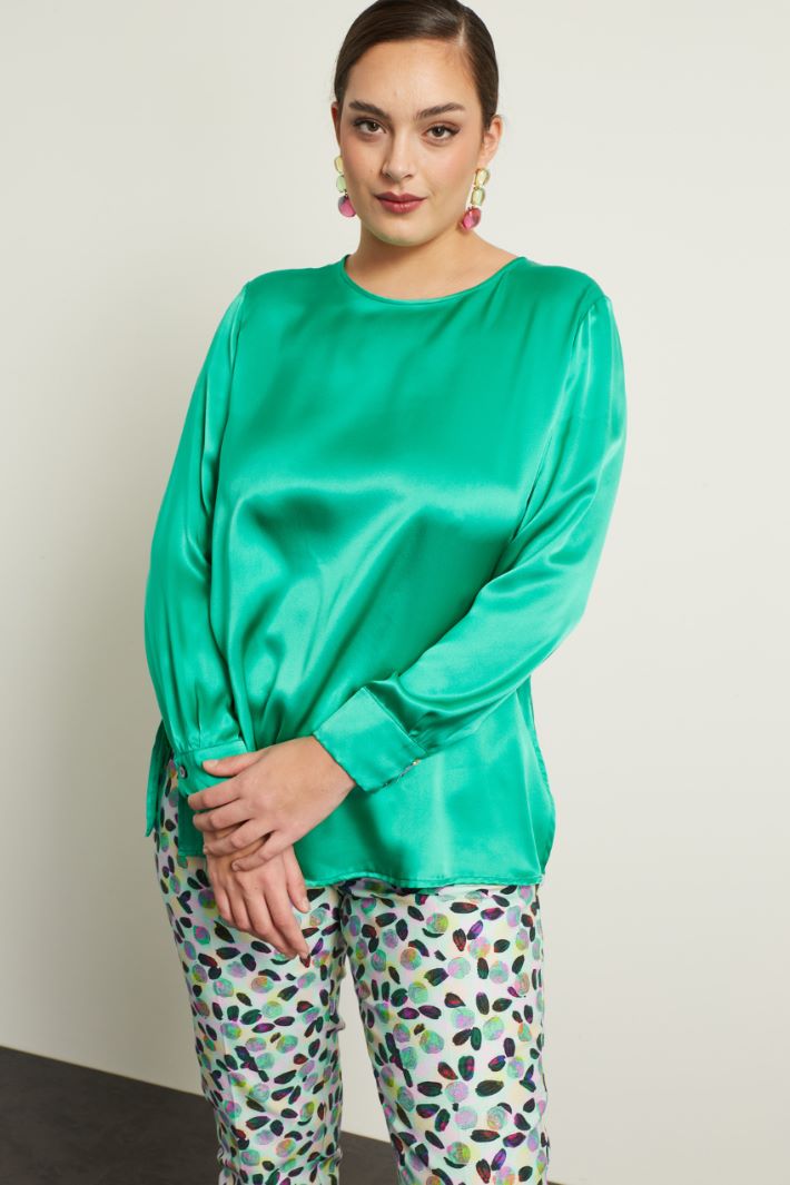 Blusa in raso di seta Fashion Market