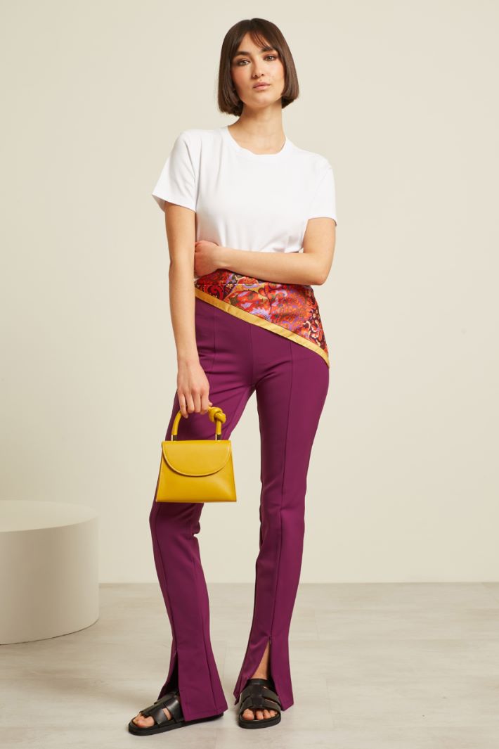 Pantaloni slim con zip al fondo Fashion Market