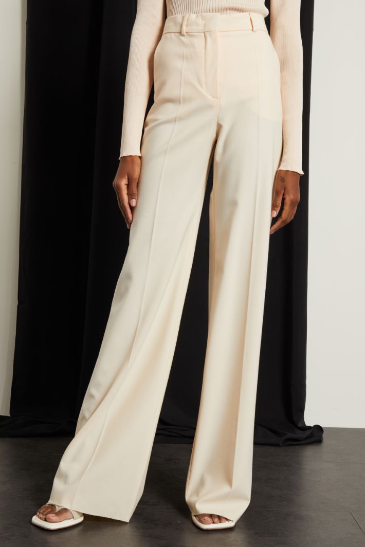 Pantaloni a palazzo in lana Fashion Market