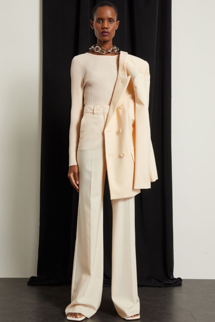 Pantaloni a palazzo in lana Fashion Market