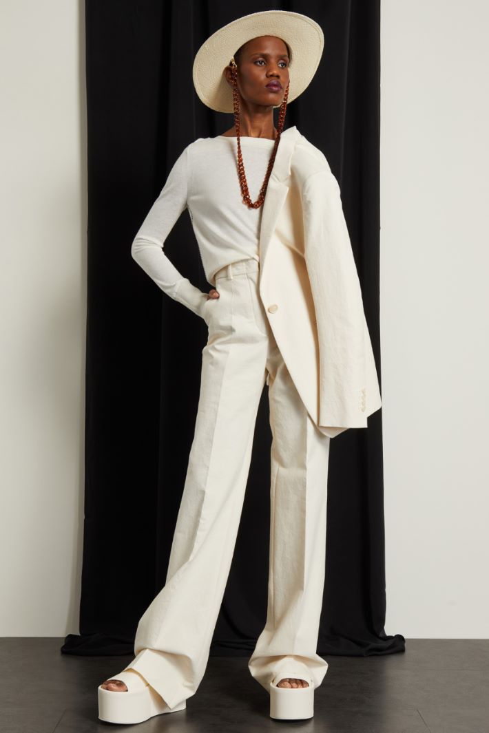 Pantaloni a palazzo in cotone Fashion Market