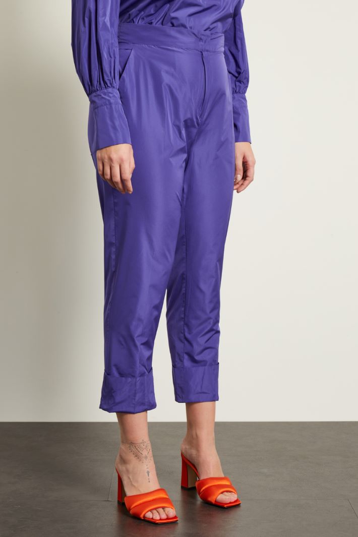Pantaloni in dritti in taffetà Fashion Market