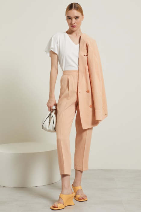 Pantaloni carrot gessati Fashion Market