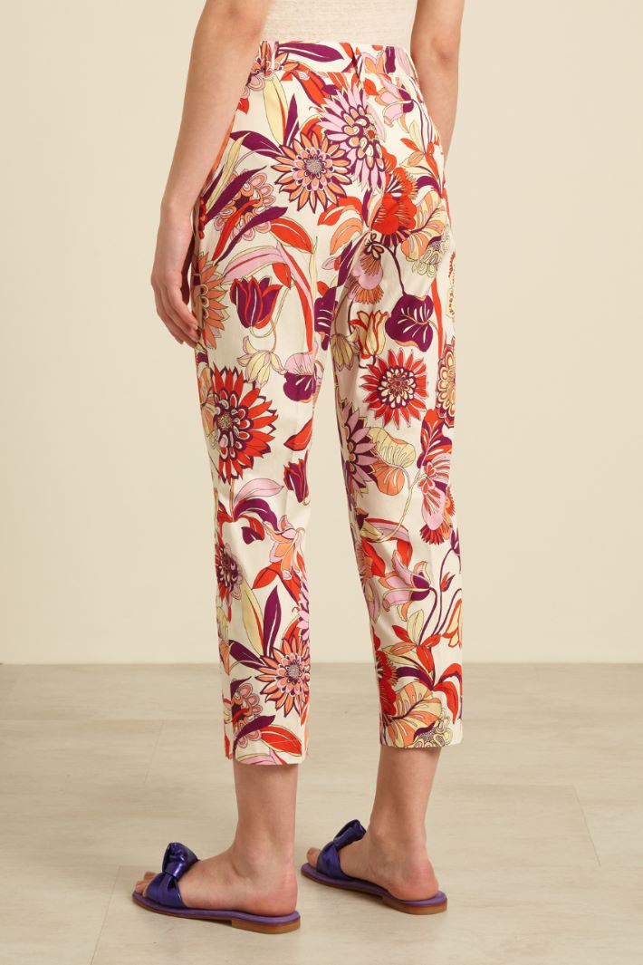 Pantaloni a sigaretta in cotone Fashion Market