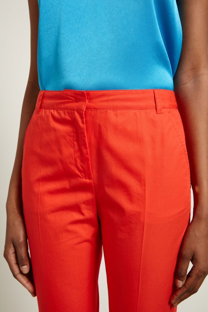 Pantaloni a sigaretta in cotone Fashion Market