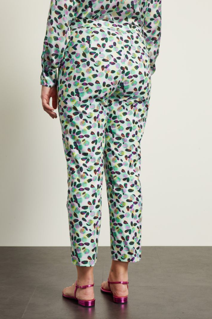 Pantaloni a sigaretta stampati Fashion Market