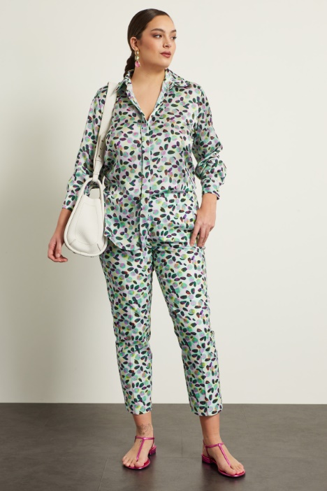 Pantaloni a sigaretta stampati Fashion Market