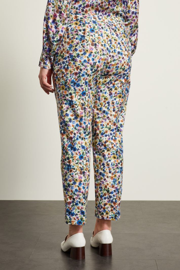 Pantaloni a sigaretta stampati Fashion Market