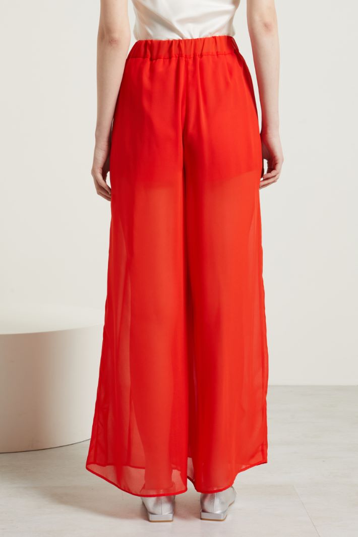 Pantaloni in chiffon plissè Fashion Market