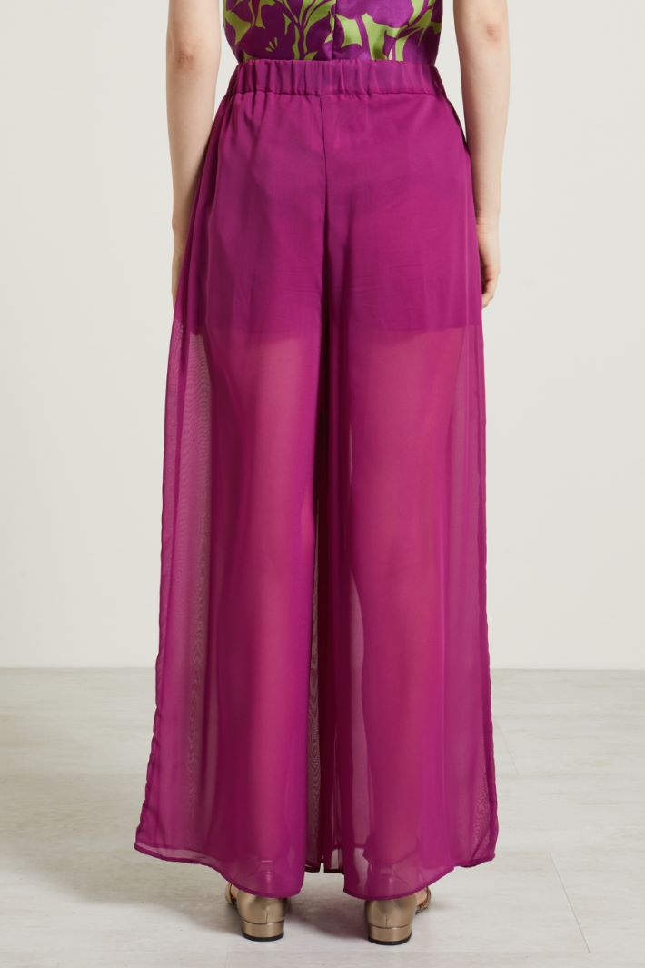 Pantaloni in chiffon plissè Fashion Market