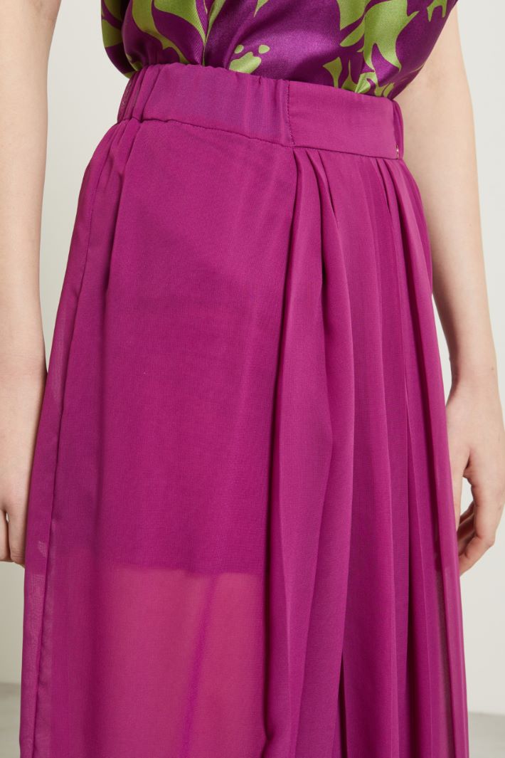 Pantaloni in chiffon plissè Fashion Market