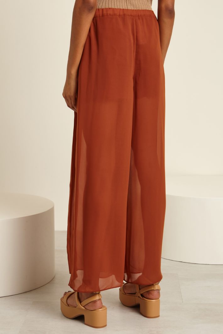 Pantaloni in chiffon plissè Fashion Market