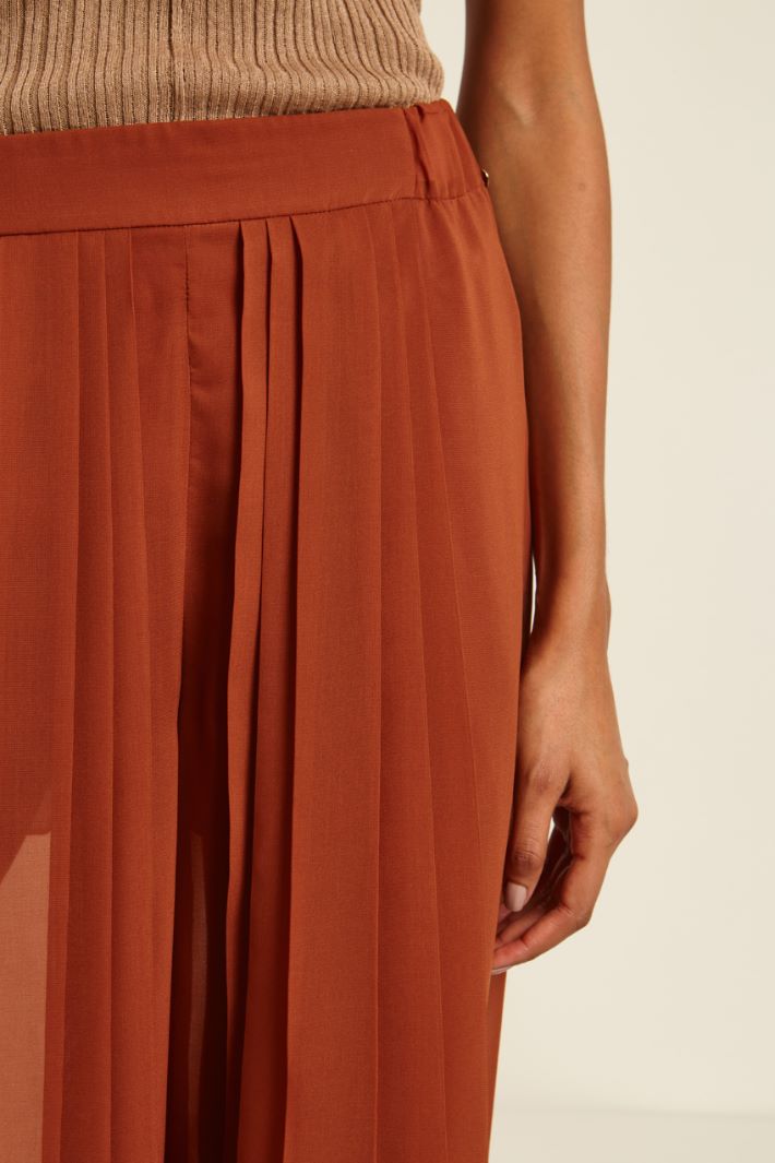 Pantaloni in chiffon plissè Fashion Market