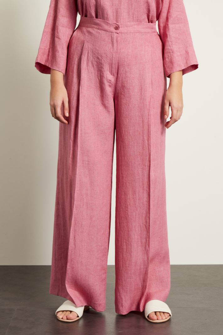 Pantaloni a palazzo in lino Fashion Market Pantaloni a palazzo in lino Fashion Market