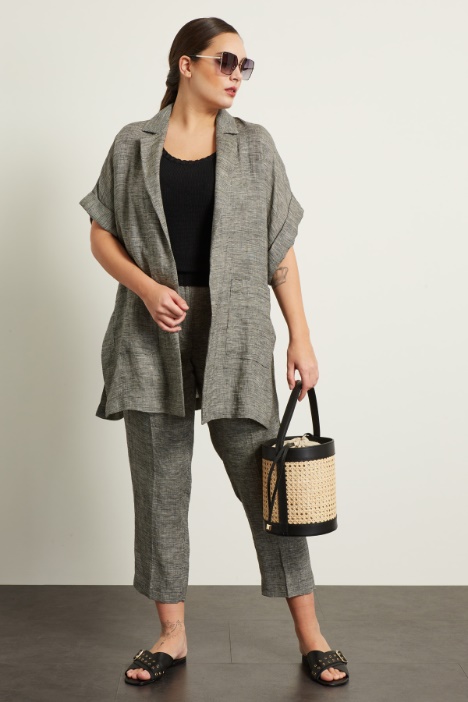 Pantaloni dritti in lino  Fashion Market