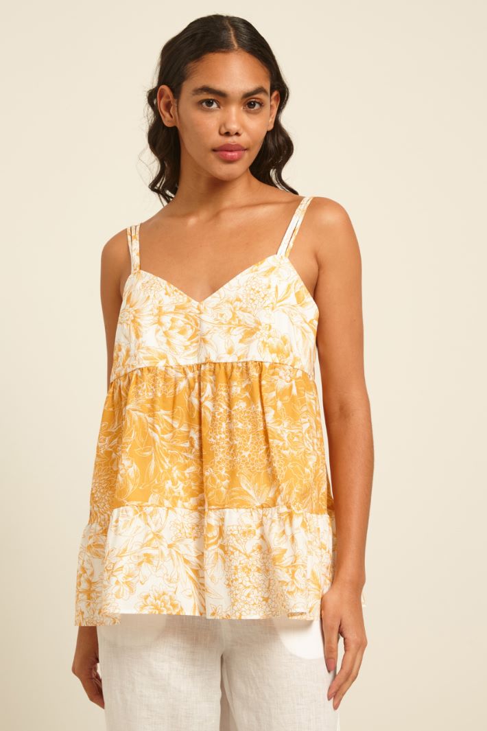 Top svasato in cotone Fashion Market