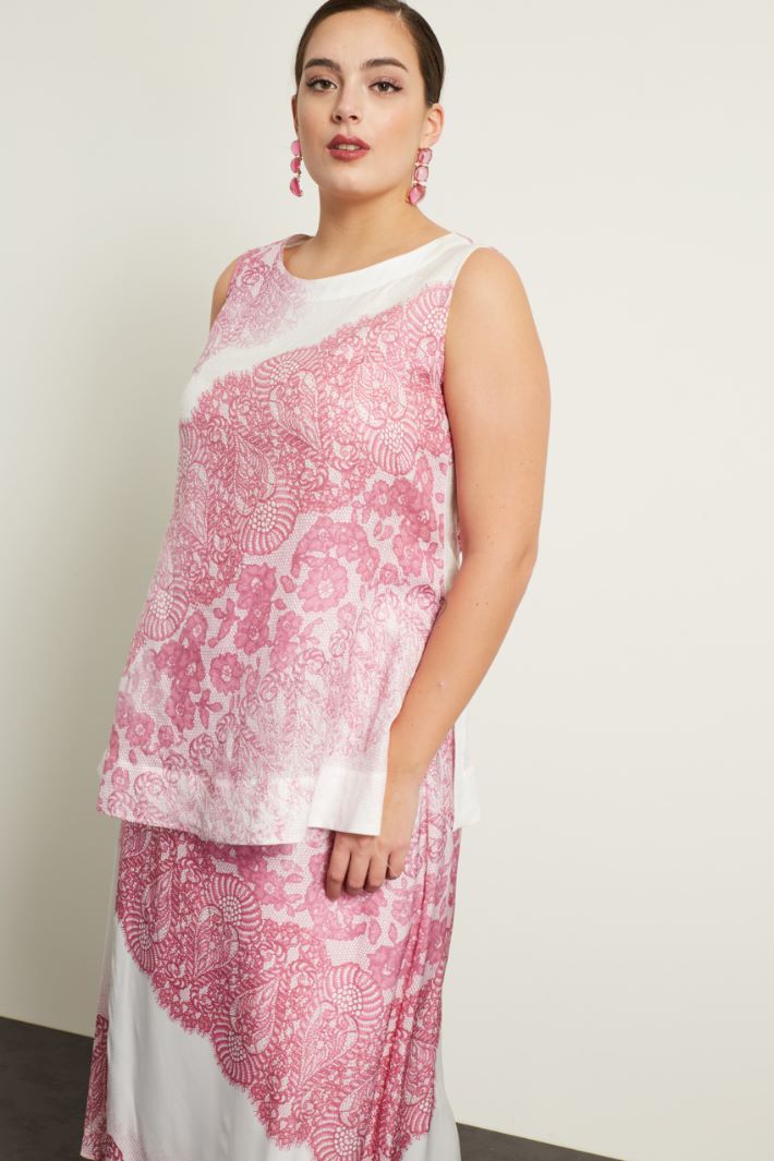 Top in lino stampato Fashion Market