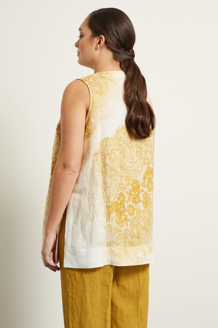 Top in lino stampato Fashion Market