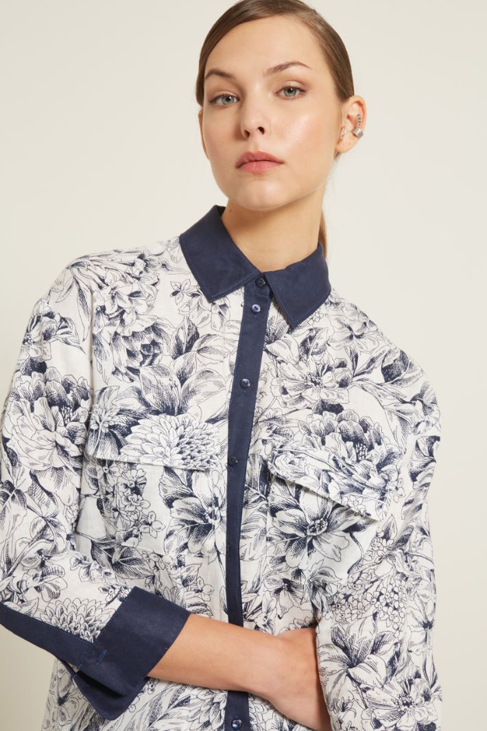 Camicia lunga con cintura Fashion Market