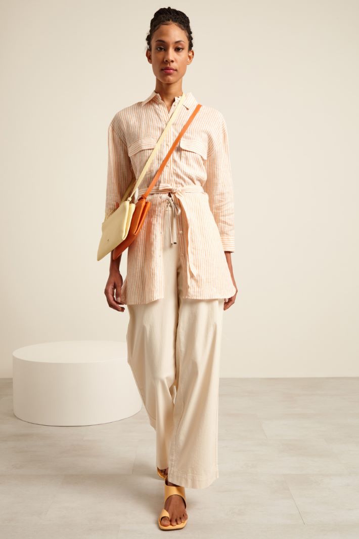 Camicia lunga con cintura Fashion Market