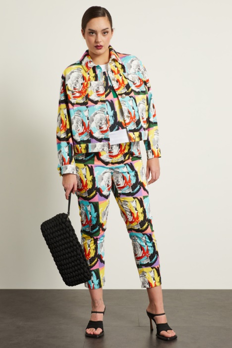 Giacca in drill stampato Fashion Market