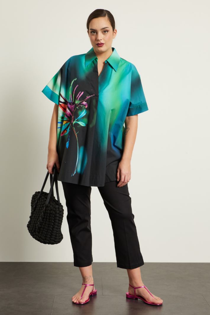 Casacca in popeline stampato Fashion Market