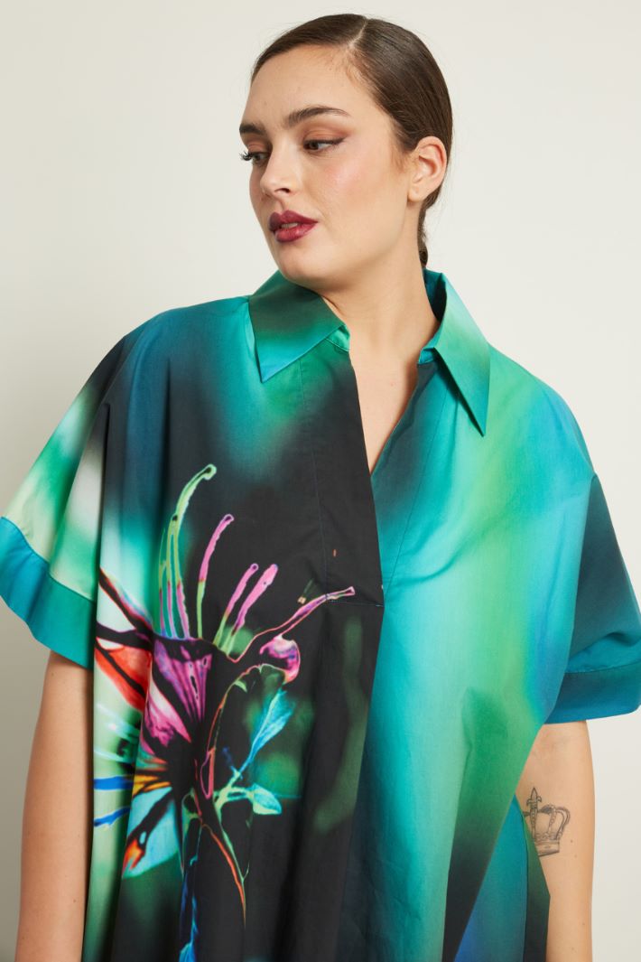 Casacca in popeline stampato Fashion Market