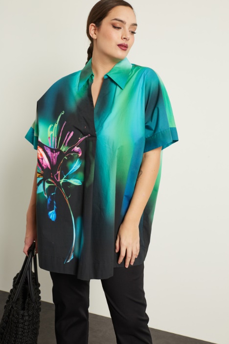 Casacca in popeline stampato Fashion Market