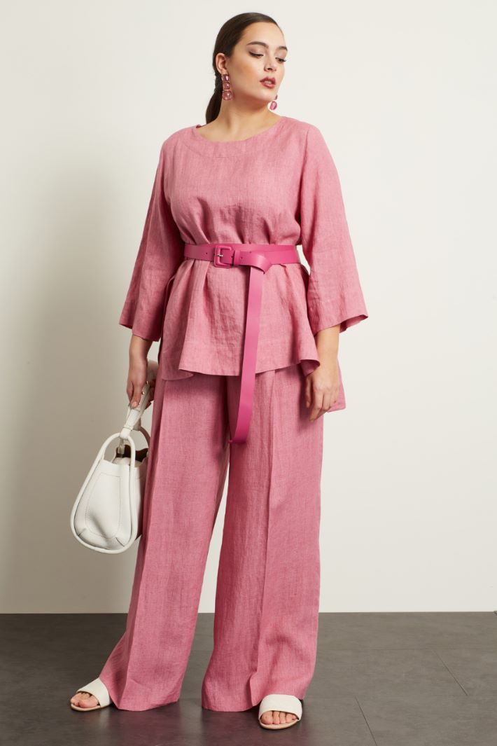 Casacca in lino con spacchi Fashion Market