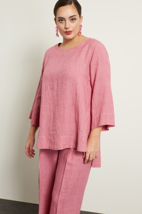 Casacca in lino con spacchi Fashion Market