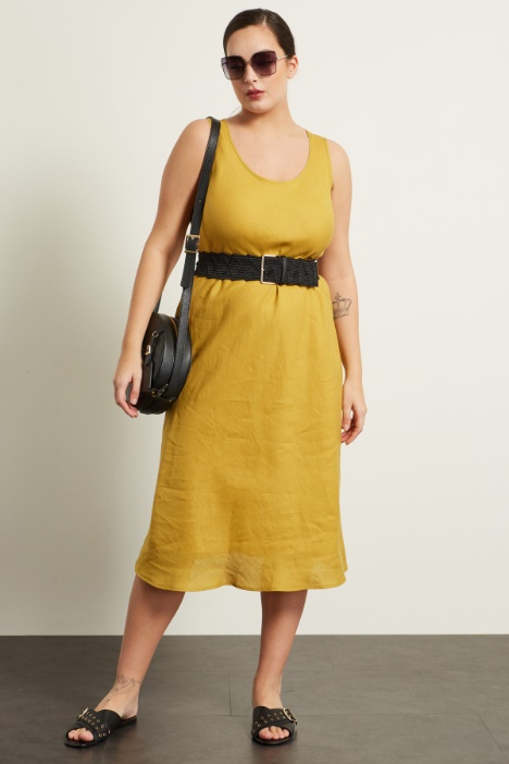 Abito smanicato in lino  Fashion Market