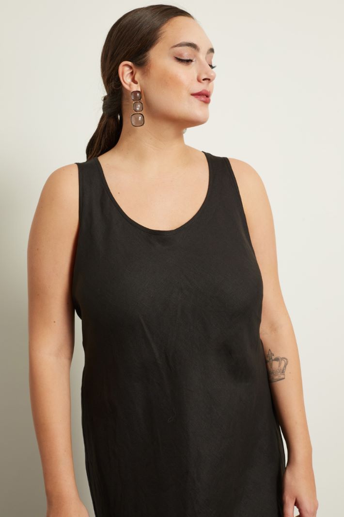 Abito smanicato in lino Fashion Market Abito smanicato in lino Fashion Market