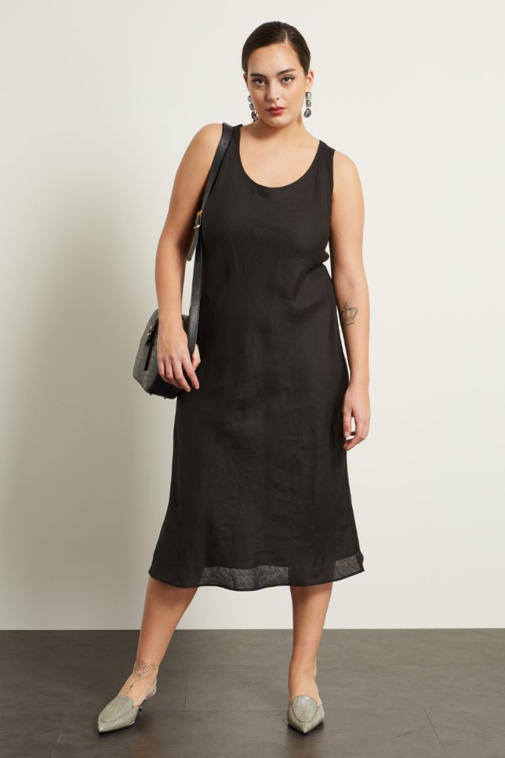 Abito smanicato in lino Fashion Market Abito smanicato in lino Fashion Market