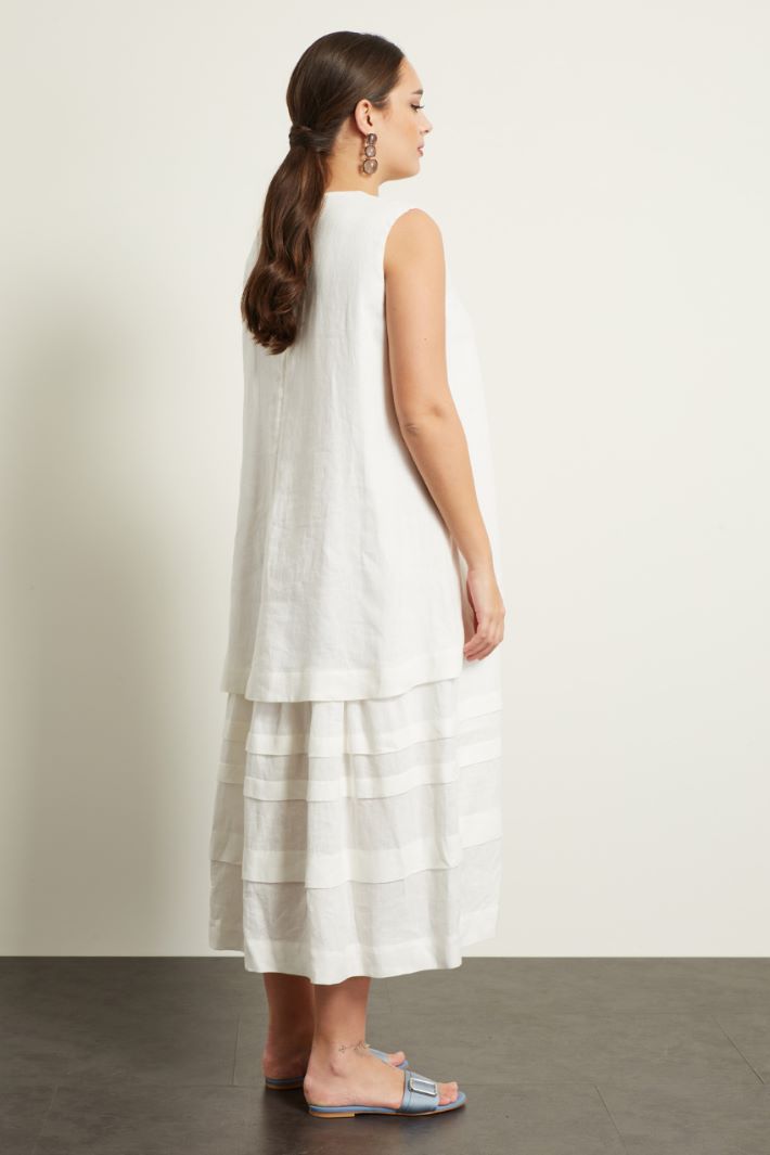 Abito in lino con balze Fashion Market