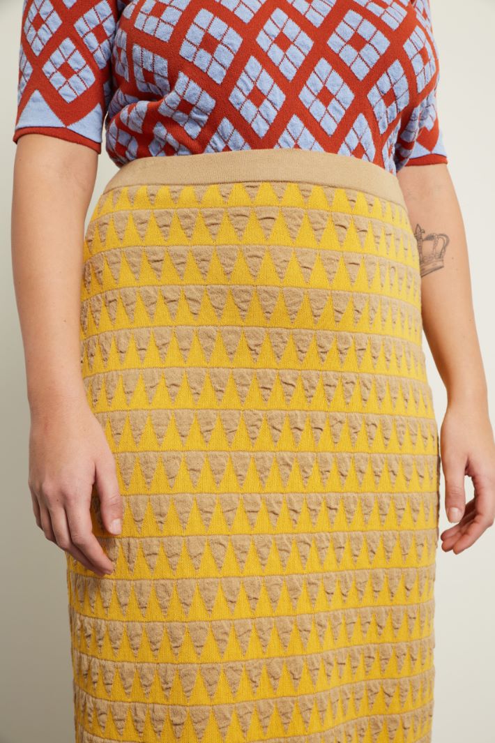 Gonna in maglia crêpe jacquard Fashion Market