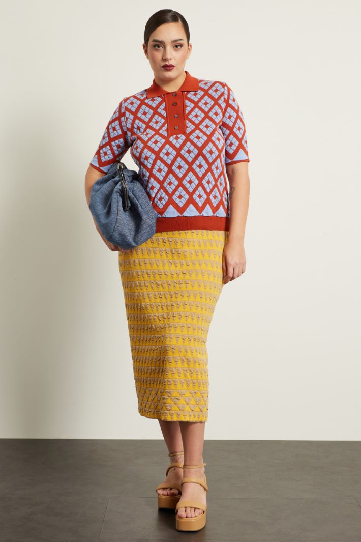 Gonna in maglia crêpe jacquard Fashion Market