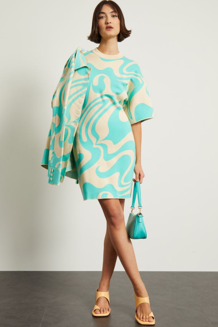 Abito corto con maniche corte Fashion Market