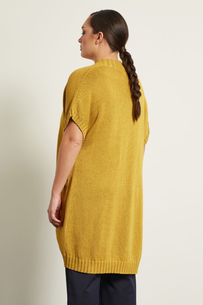 Cardigan in cotone con cintura Fashion Market