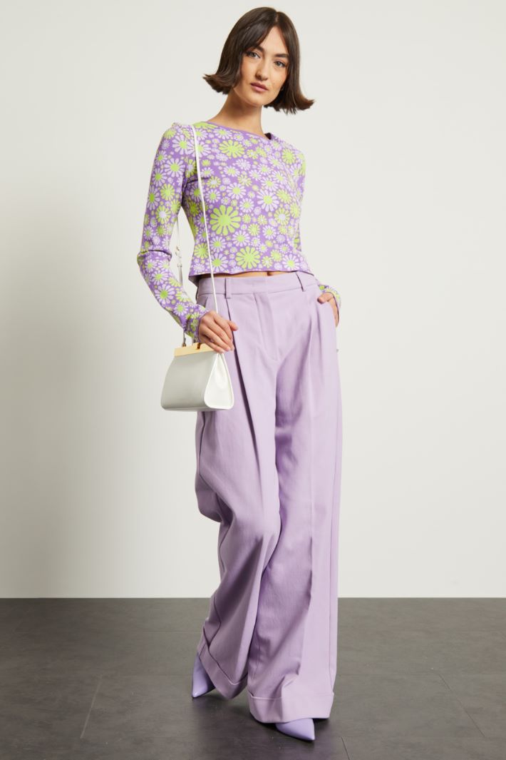 Maglia corta in jacquard Fashion Market