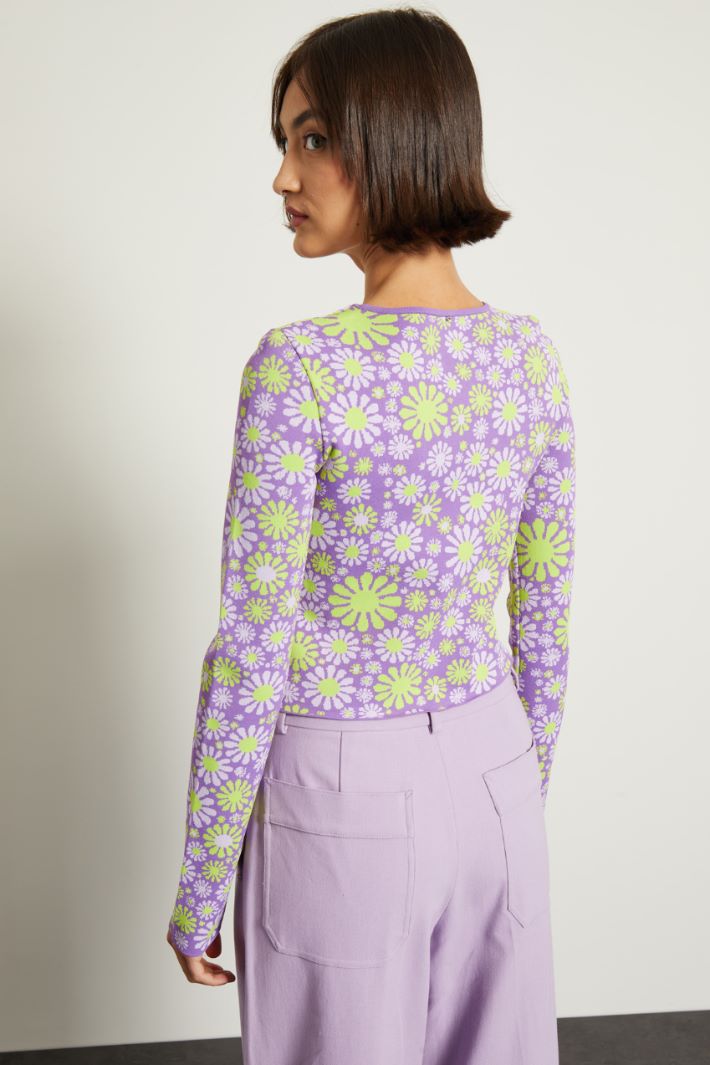 Maglia corta in jacquard Fashion Market